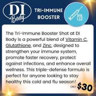 Protect yourself from  what’s going around!  Now available—book your appointment today online under VITAMIN INJECTION (link in bio)! #dibody #davisislandsmedspa #immuneboost #wellnessshot #stongeryou #dontgetthefunk